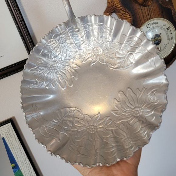 Farber and Shlevin Hand Wrought Aluminum Candy Dish - Picture 2 of 4